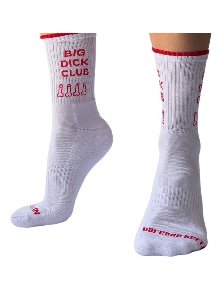 Chaussettes blanches Big Dick Club Liseré rouge