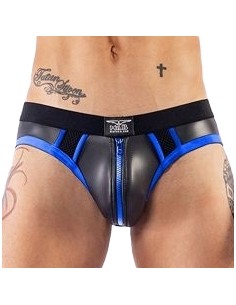 Jockstrap en néoprène Jock Brief Mr B Noir-Bleu