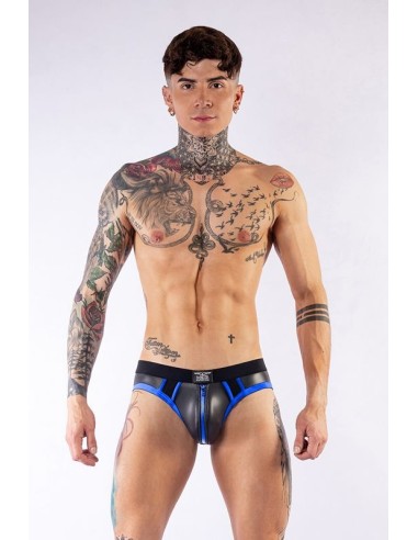 Jockstrap en néoprène Jock Brief Mr B Noir-Bleu