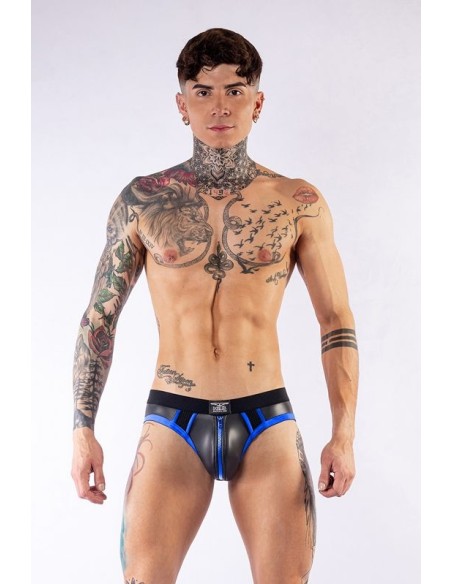 Jockstrap en néoprène Jock Brief Mr B Noir-Bleu