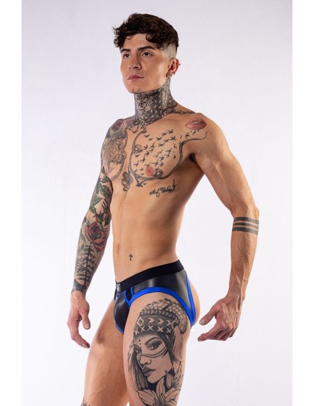 Jockstrap en néoprène Jock Brief Mr B Noir-Bleu