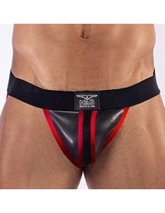 Jockstrap en néoprène Mister B Noir-Rouge