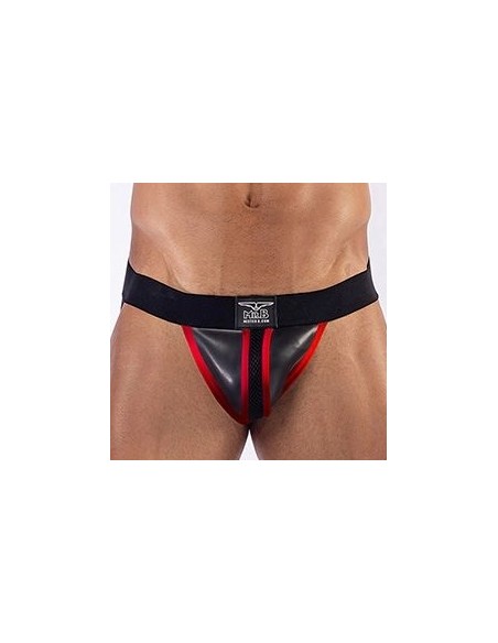 Jockstrap en néoprène Mister B Noir-Rouge
