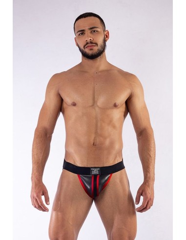 Jockstrap en néoprène Mister B Noir-Rouge
