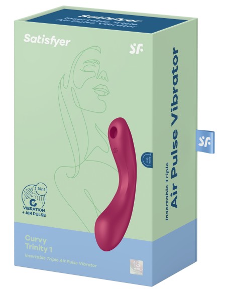 Stimulateur de clitoris Curvy Trinity 1 Satisfyer Rose Stimulateur de clitoris Curvy Trinity 1 Satisfyer Rose