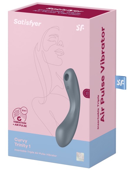 Stimulateur de clitoris Curvy Trinity 1 Satisfyer Gris