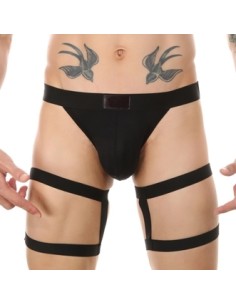 String avec bandes élastiques Clelio Noir