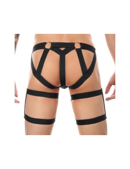 String avec bandes élastiques Clelio Noir String avec bandes élastiques Clelio Noir