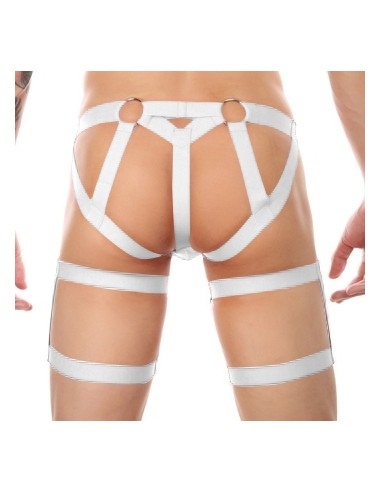 String avec bandes élastiques Clelio Blanc
