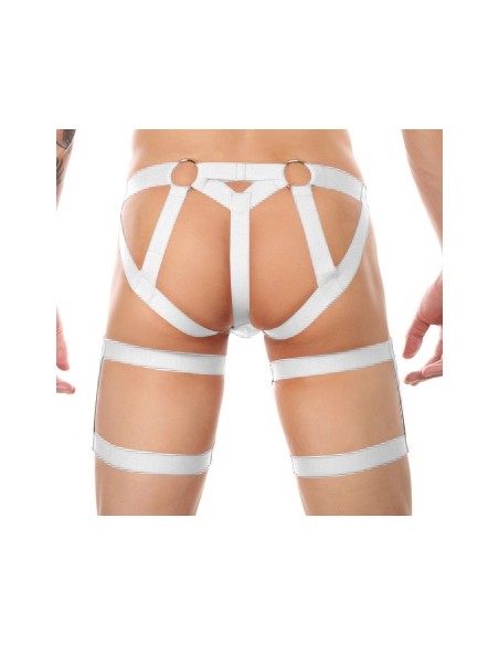 String avec bandes élastiques Clelio Blanc String avec bandes élastiques Clelio Blanc