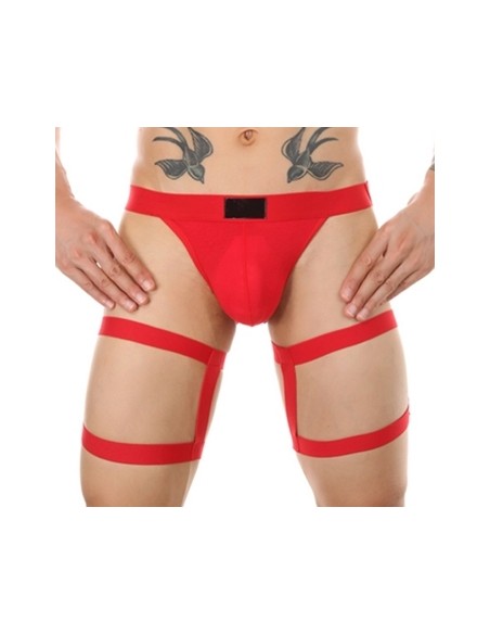String avec bandes élastiques Clelio Rouge String avec bandes élastiques Clelio Rouge
