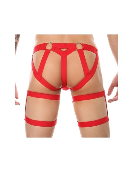 String avec bandes élastiques Clelio Rouge String avec bandes élastiques Clelio Rouge