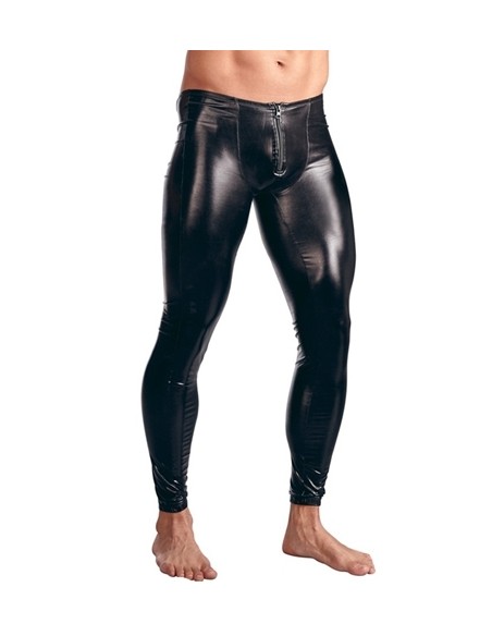 Pantalon look Vinyle Zip Show Noir