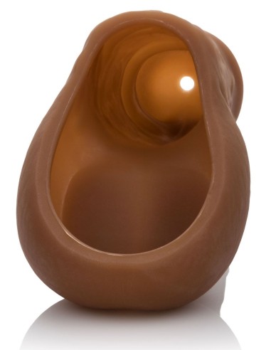Prothèse Pénis creuse 10 x 3cm Marron