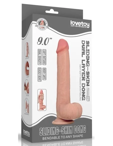 Gode réaliste SLIDING SKIN 18 x 3.8 cm