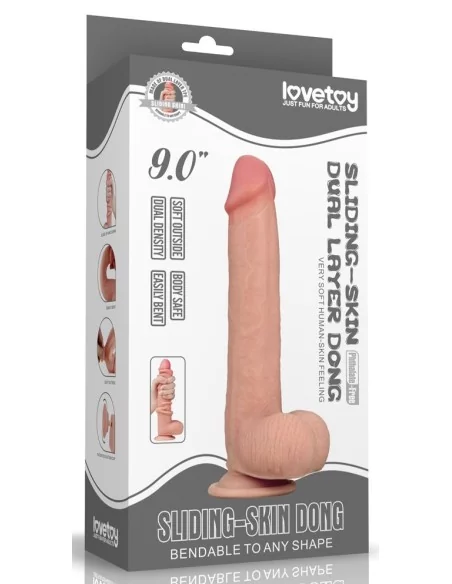 Gode réaliste SLIDING SKIN 18 x 3.8 cm