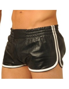 Short en cuir Fist Noir-Blanc