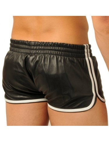 Short en cuir Fist Noir-Blanc