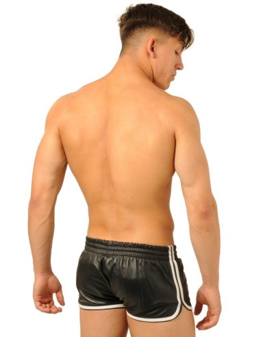 Short en cuir Fist Noir-Blanc