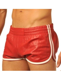 Short en cuir Fist Rouge-Blanc