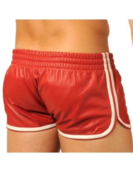 Short en cuir Fist Rouge-Blanc