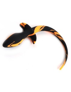 Plug Queue de chien Dog Tail 7.5 x 3.1cm Noir-Orange