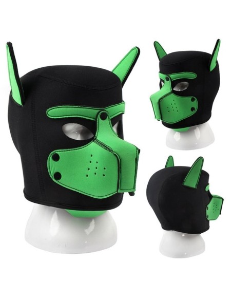 Masque Puppy néoprène Dog On Noir-Vert