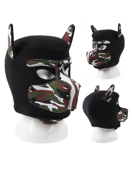 Masque Puppy Néoprène Dog On Noir-Camouflage