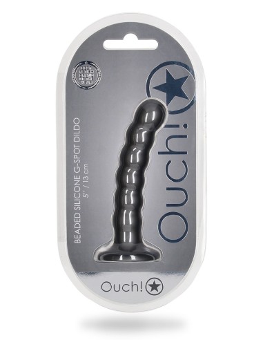 Plug Beaded G-Spot S 13 x 2.5cm Gris