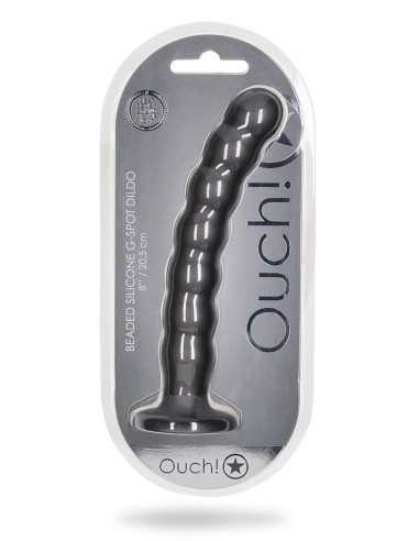 Plug Beaded G-Spot L 20.5 x 3.2cm Gris