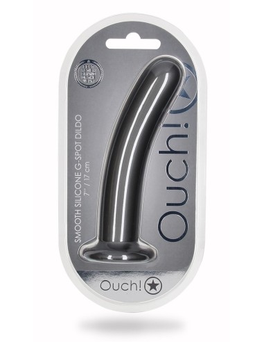 Plug Smooth G-Spot L 17 x 3.5cm Gris