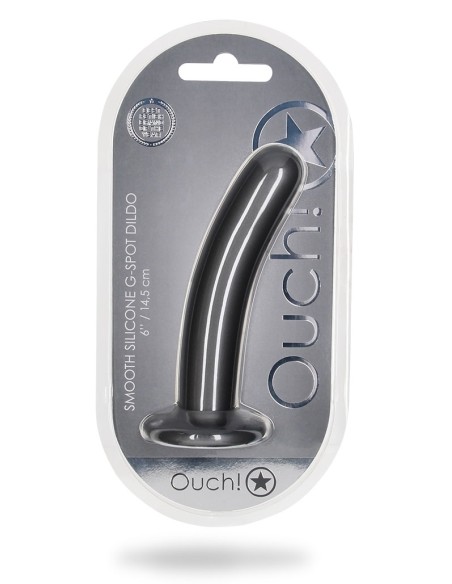 Plug Smooth G-Spot M 14.5 x 3cm Gris