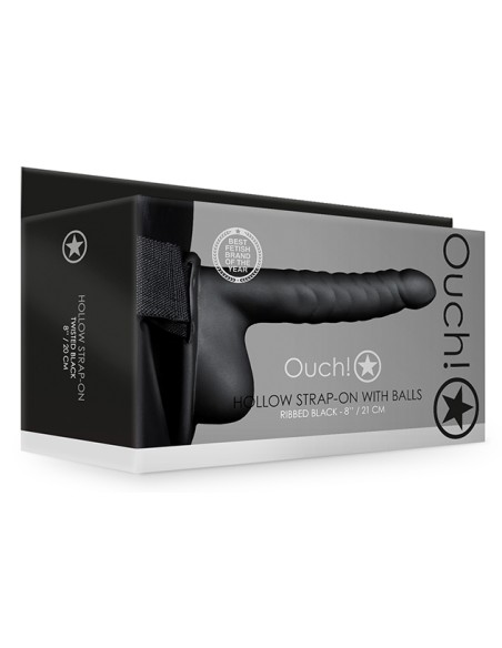 Gode ceinture creux Hollow Strap Ribbed 16 x 4cm