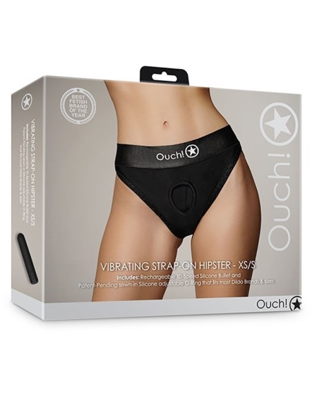 Culotte vibrante Strap-On Hipster Noire