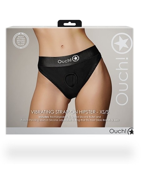 Culotte vibrante Strap-On Hipster Noire