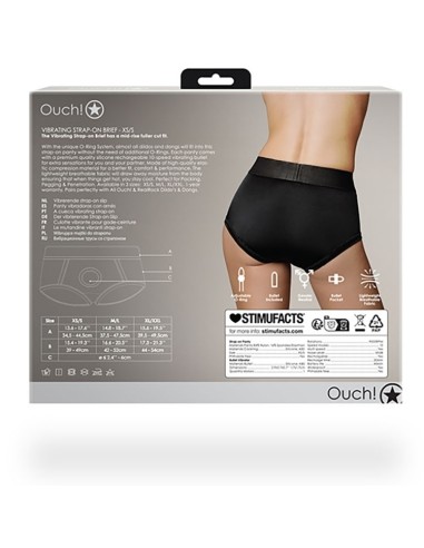 Culotte vibrante Strap-On Brief Noire