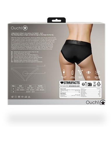 Culotte vibrante Strap-On High Cut Brief Noire