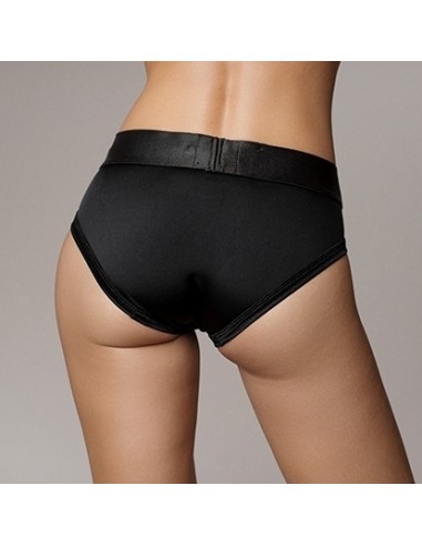 Culotte vibrante Strap-On High Cut Brief Noire