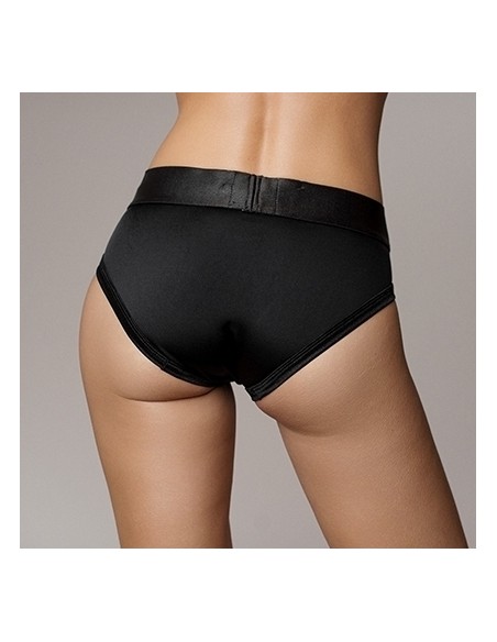 Culotte vibrante Strap-On High Cut Brief Noire