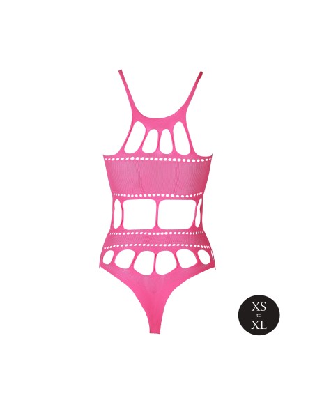 Body à encolure grecque Rose Fluo