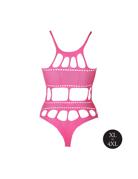 Body à encolure grecque Rose Fluo