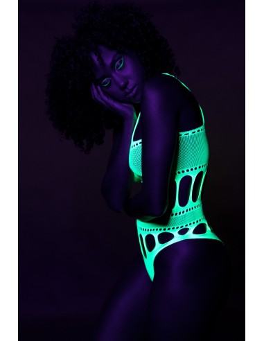 Body à encolure grecque Vert Fluo