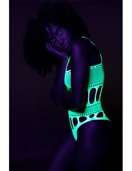 Body à encolure grecque Vert Fluo