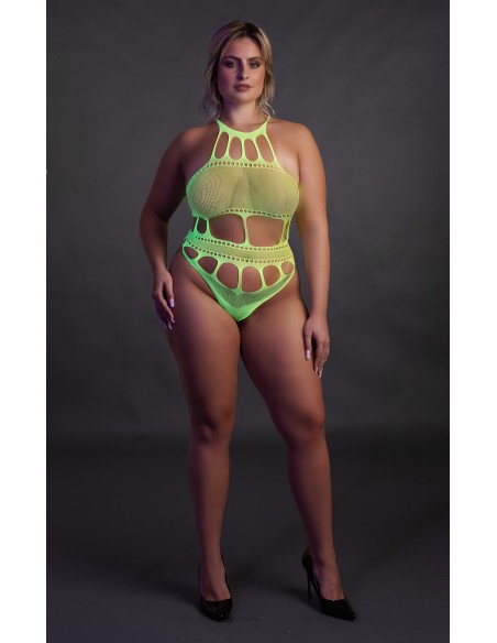 Body à encolure grecque Vert Fluo