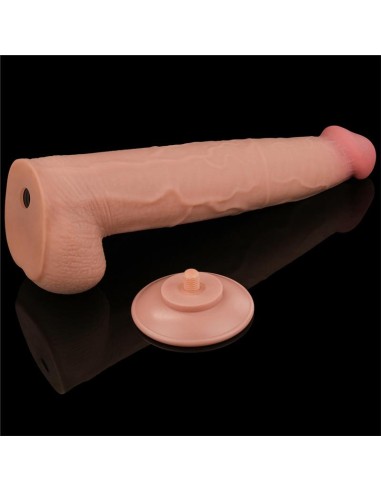 Gode réaliste avec bourses Sliding Skin 26 x 6cm