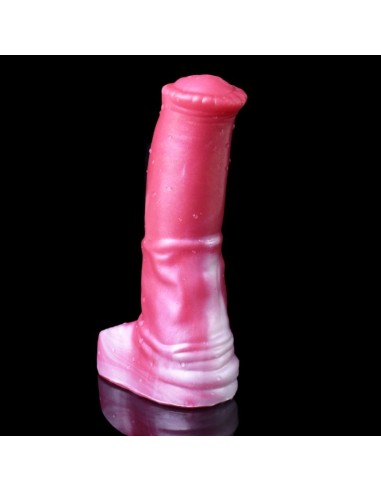 Gaine de pénis Monster Jump 15 x 4.5cm Rose-Blanc