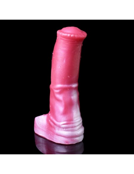 Gaine de pénis Monster Jump 15 x 4.5cm Rose-Blanc