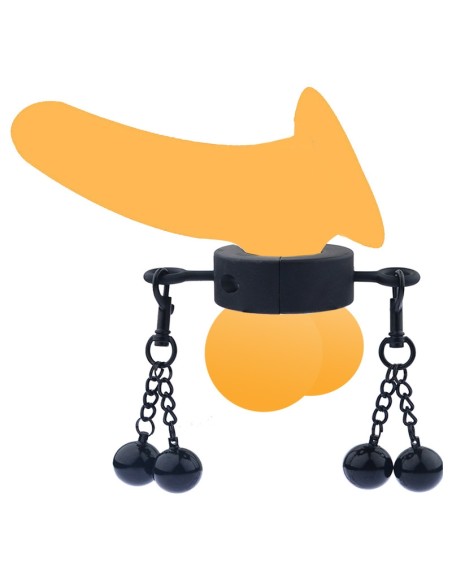 Ballstretcher en métal avec 4 Boules Big Testicle M 32mm - Hauteur 20mm - Poids 535g Noir Ballstretcher en métal avec 4 Boules Big Testicle M 32mm - Hauteur 20mm - Poids 535g Noir