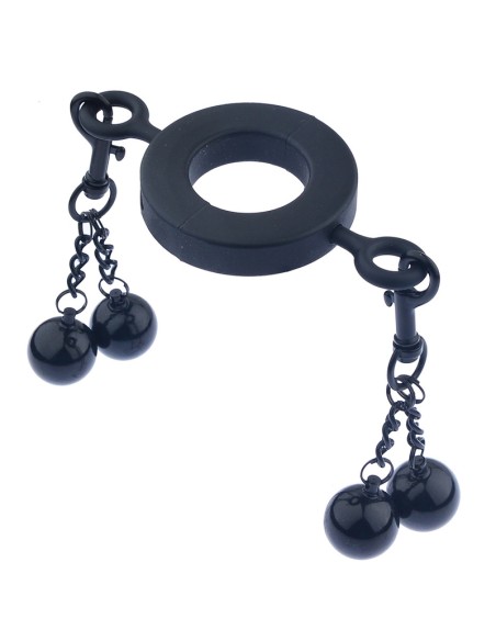 Ballstretcher en métal avec 4 Boules Big Testicle M 32mm - Hauteur 20mm - Poids 535g Noir Ballstretcher en métal avec 4 Boules Big Testicle M 32mm - Hauteur 20mm - Poids 535g Noir