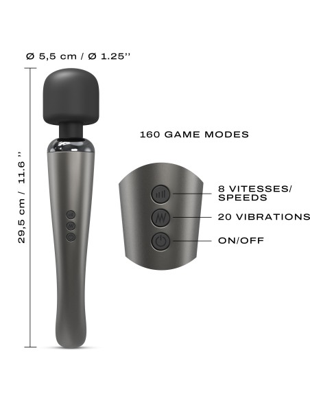 Wand Megawand Dorcel - Tête 55mm Argenté